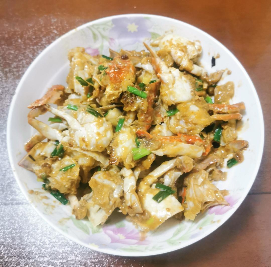 葱姜炒梭子蟹（very easy）