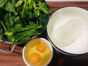 蛋皮粉丝拌菠菜➕太太乐鲜鸡汁芝麻香油的做法 步骤1