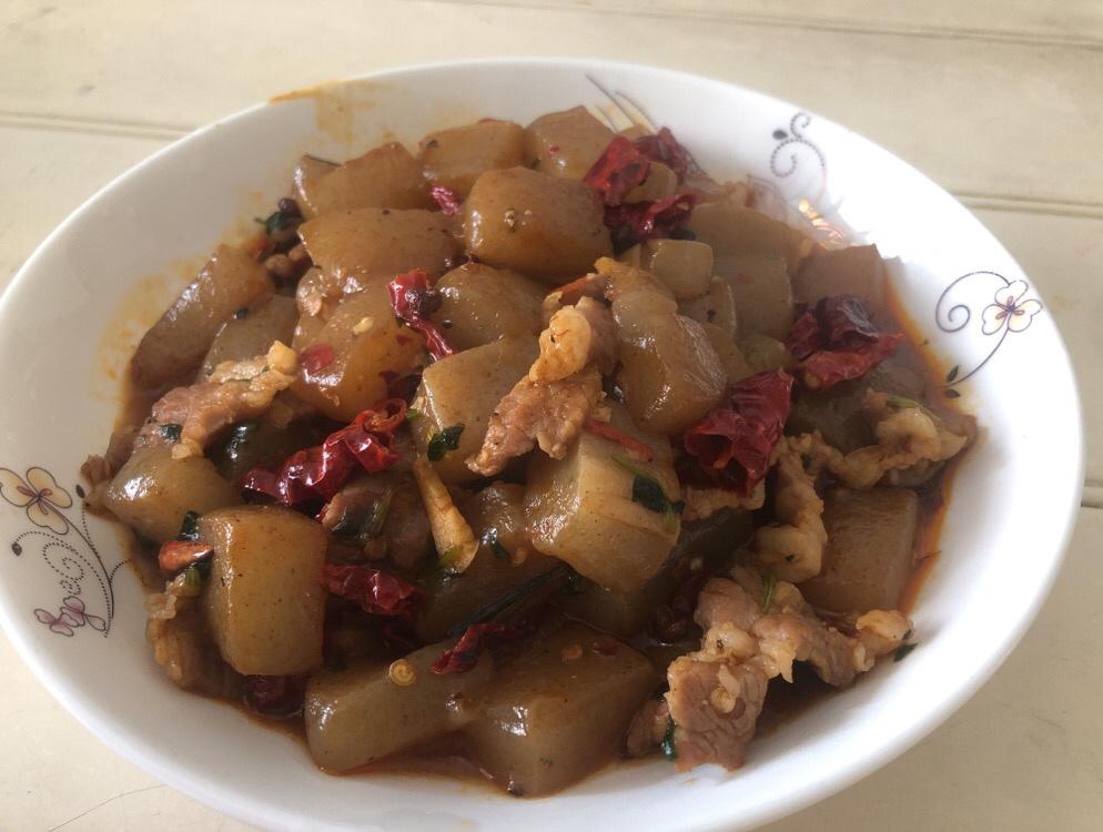 🔥🔥爆炒魔芋块（超简单超好吃）