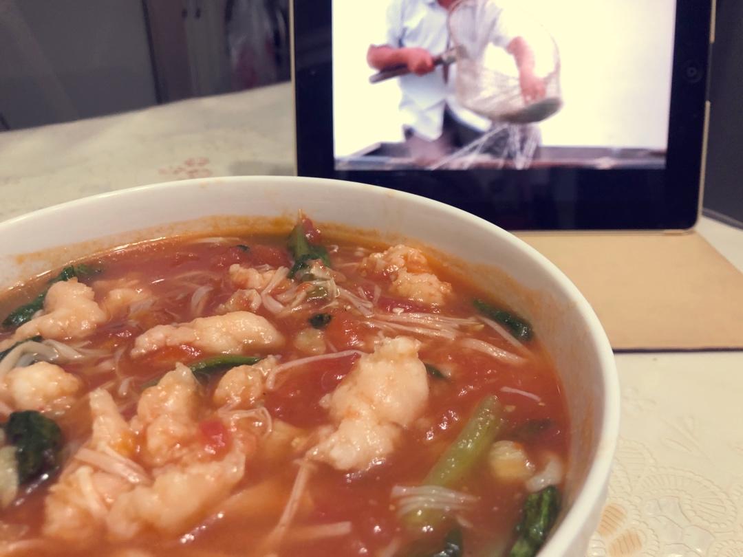 番茄虾滑