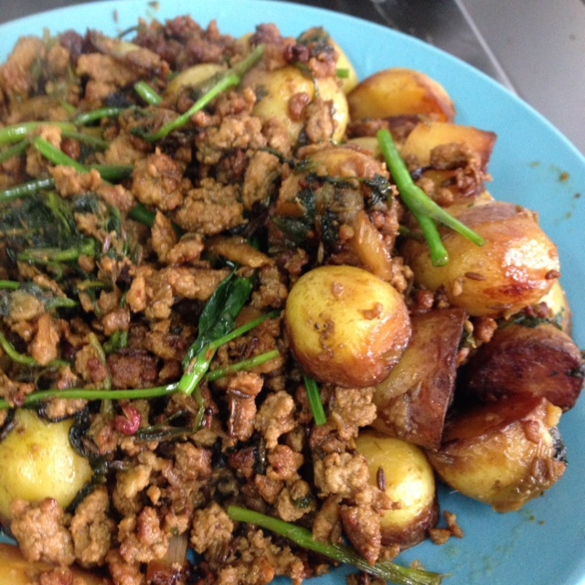 孜然肉糜土豆
