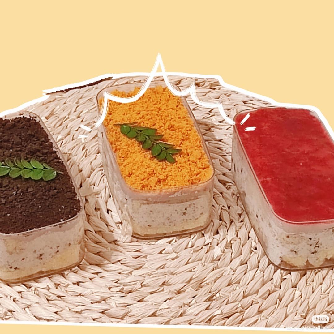 一次搞定4款盒子蛋糕｜草莓｜芒果｜肉松｜奥利奥｜超高颜值｜野餐必备
