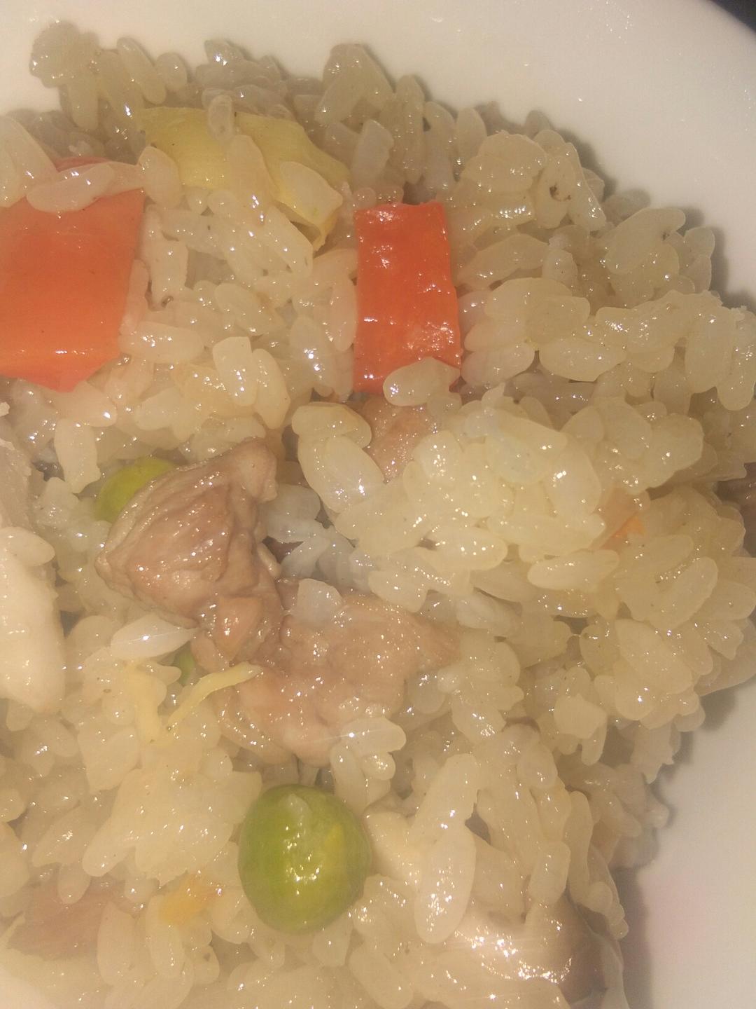 冬笋炒糯米饭的做法