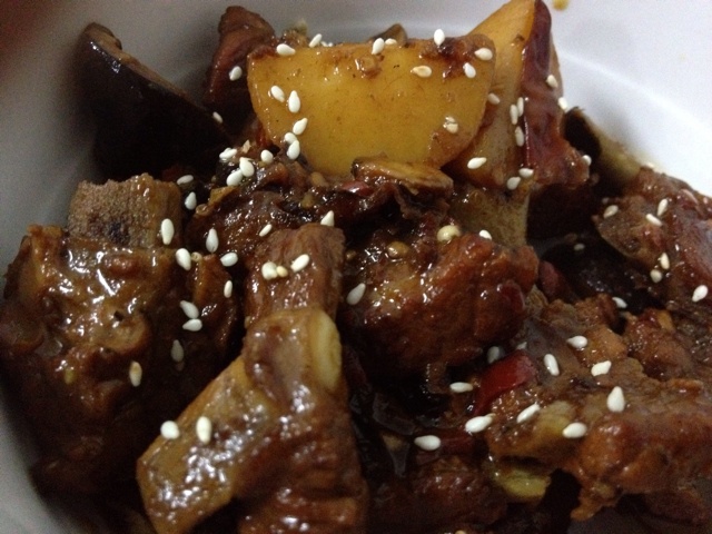 土豆蘑菇烧排骨