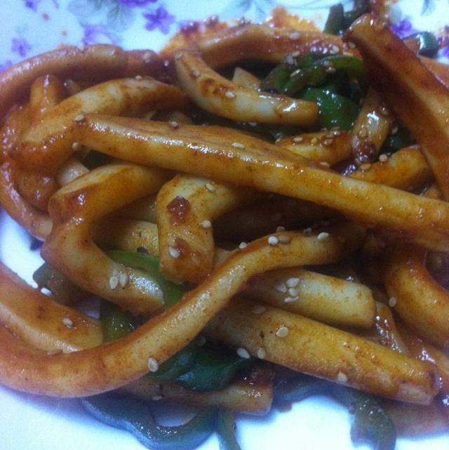 韩式辣酱炒鱿鱼