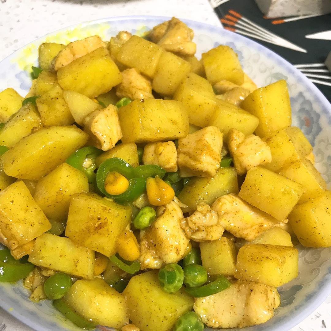 咖喱土豆鸡块