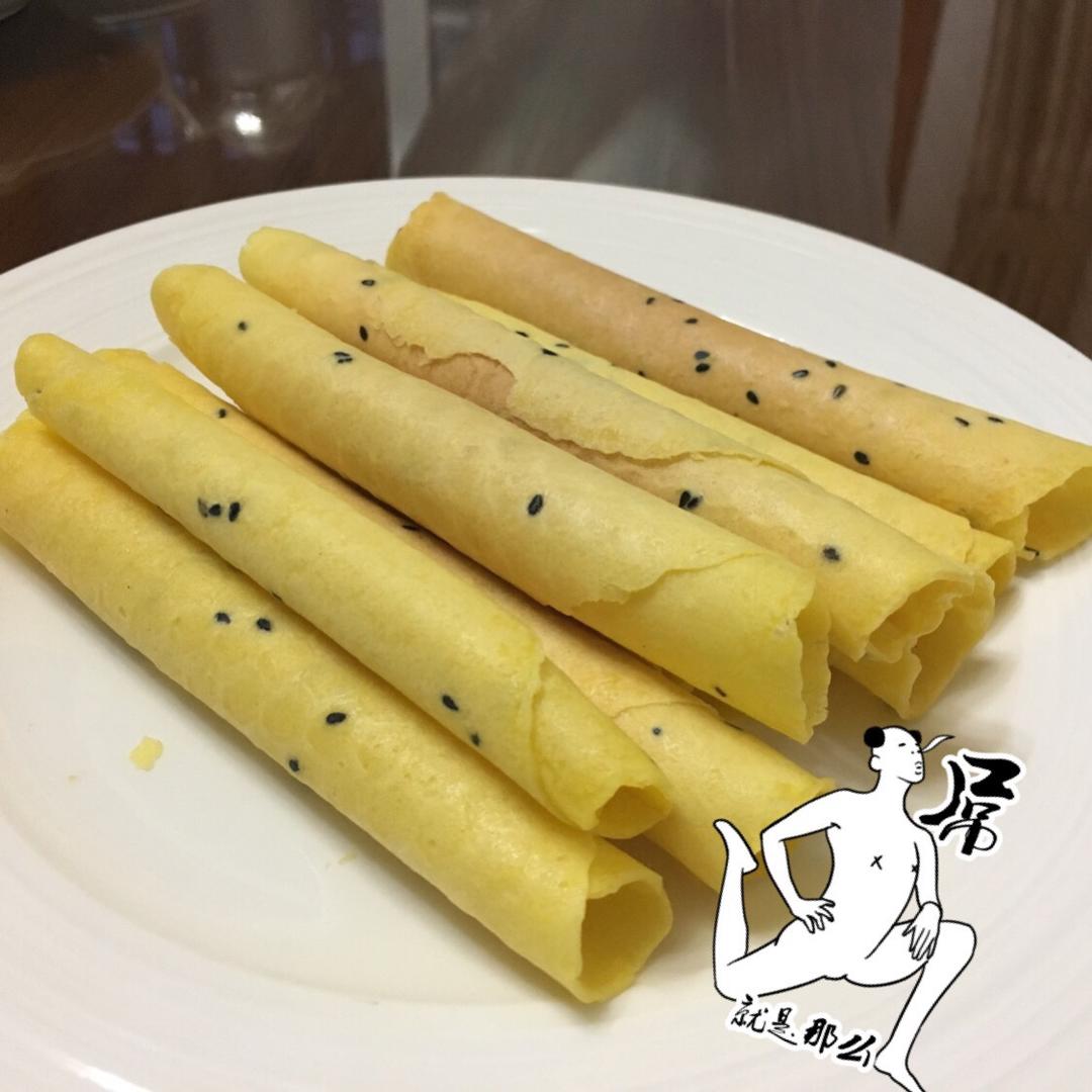 芝麻香酥蛋卷（视频食谱）