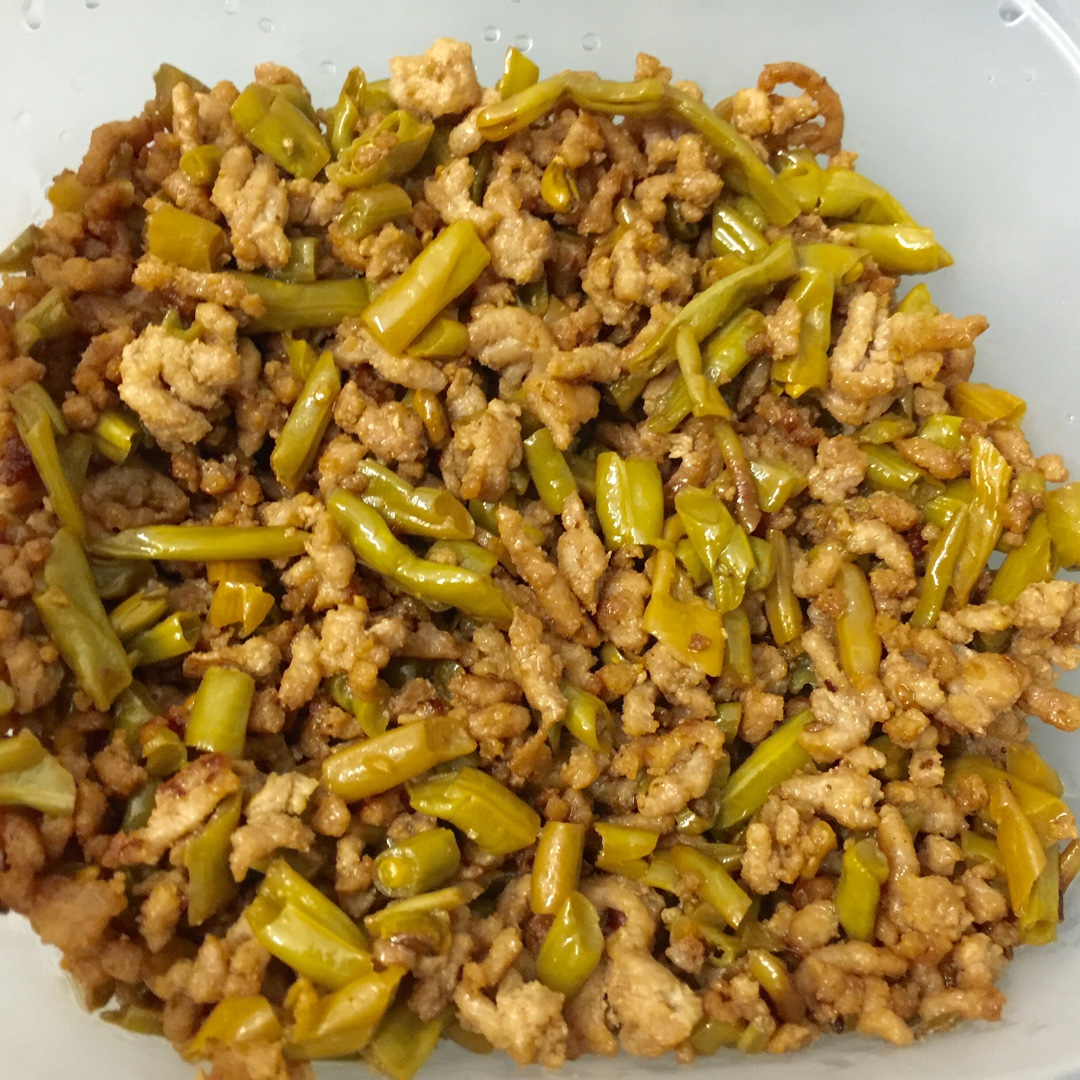 酸豆角炒肉末