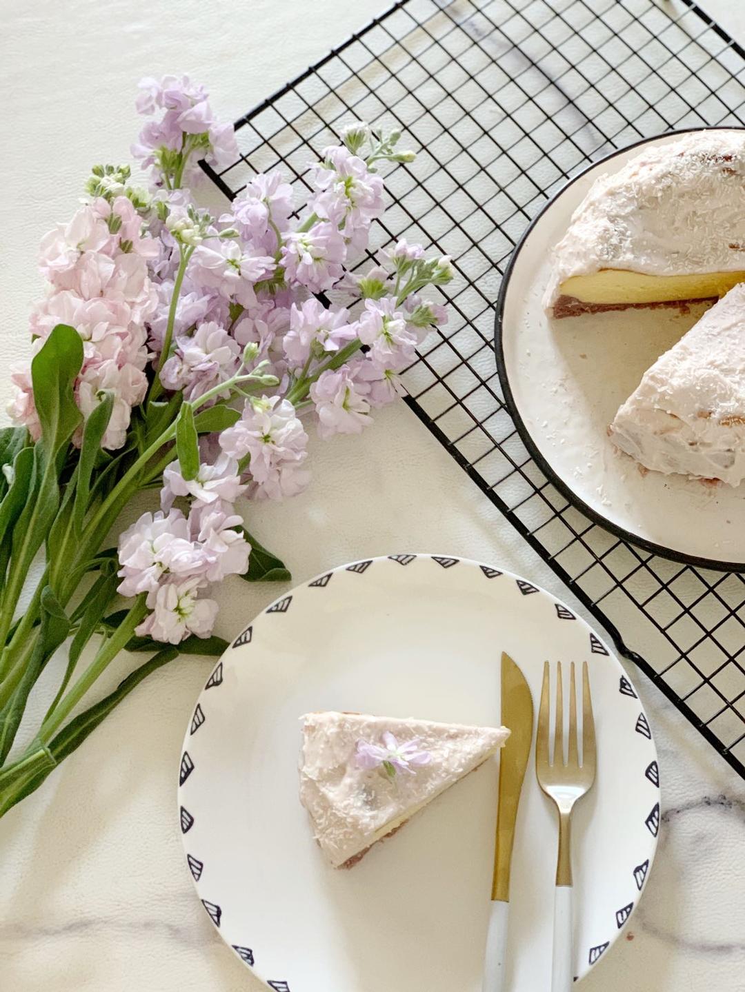 巨好吃的芋泥巴斯克蛋糕😍只需搅一搅就🉑