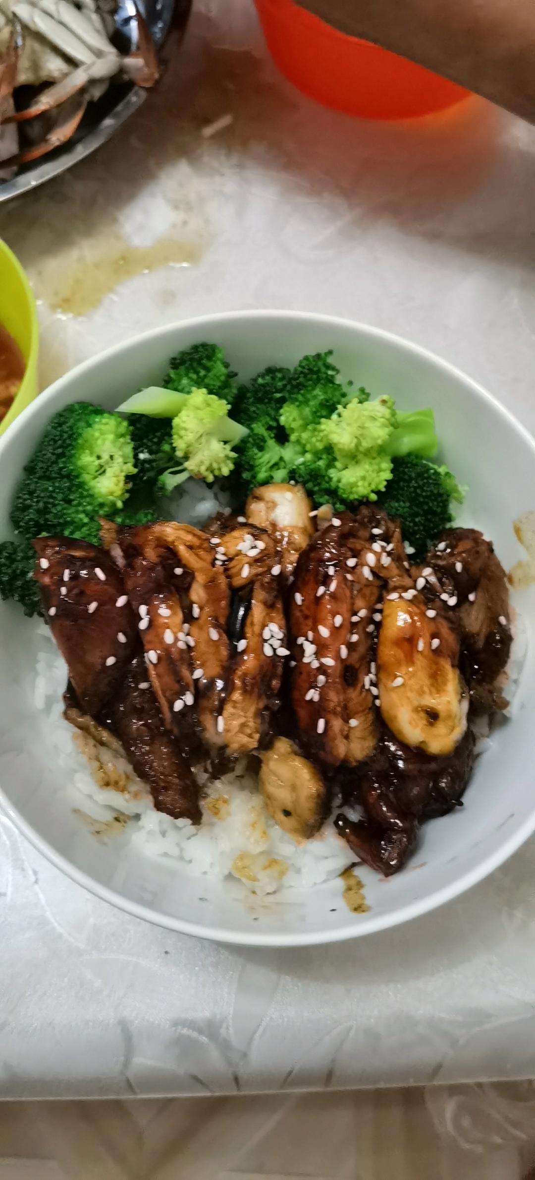 不放一滴油的照烧鸡腿饭