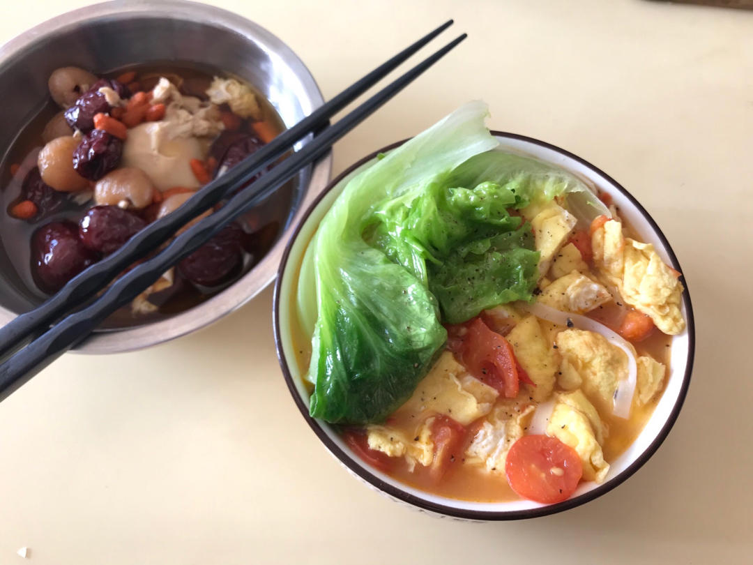 恨不得抱着锅舔的番茄鸡蛋面