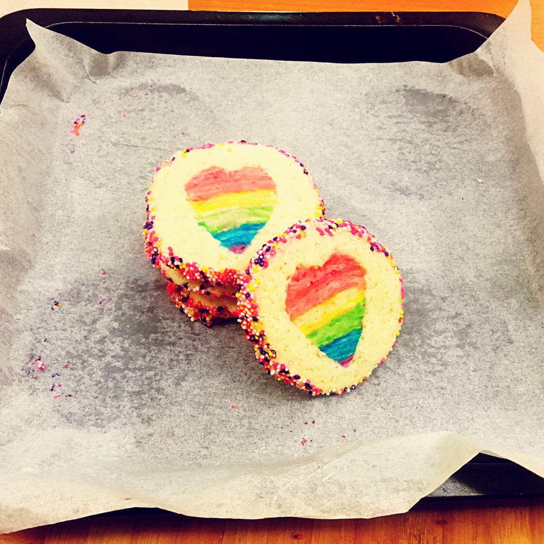 彩虹心饼干