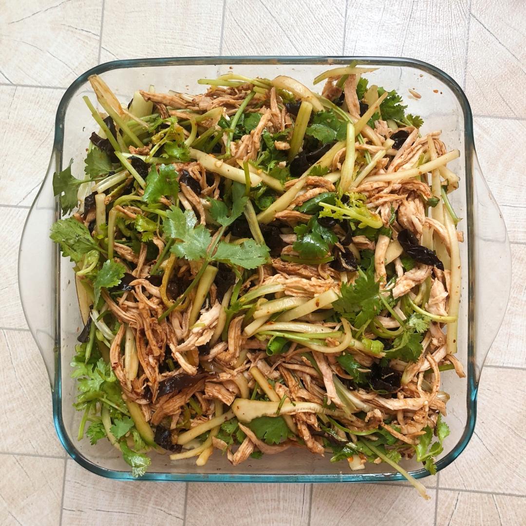 减脂健身｜凉拌手撕鸡丝（香辣&麻油版）