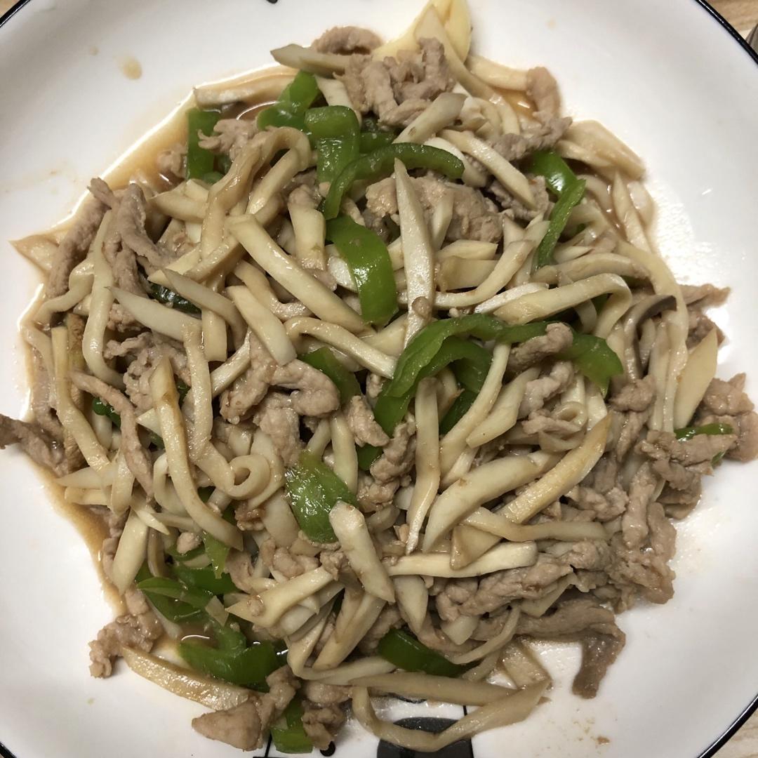 杏鲍菇炒肉丝
