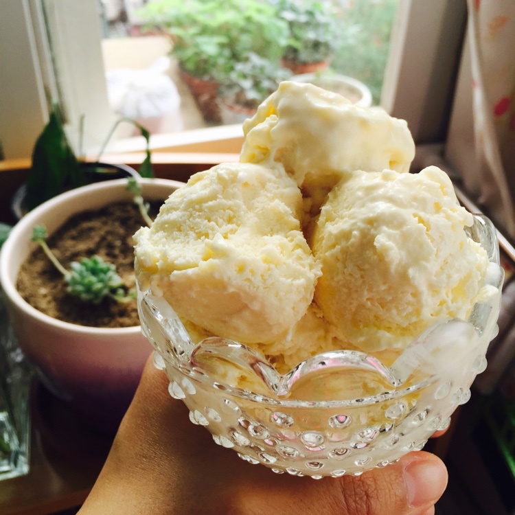 桃子的一天做的榴莲冰激凌