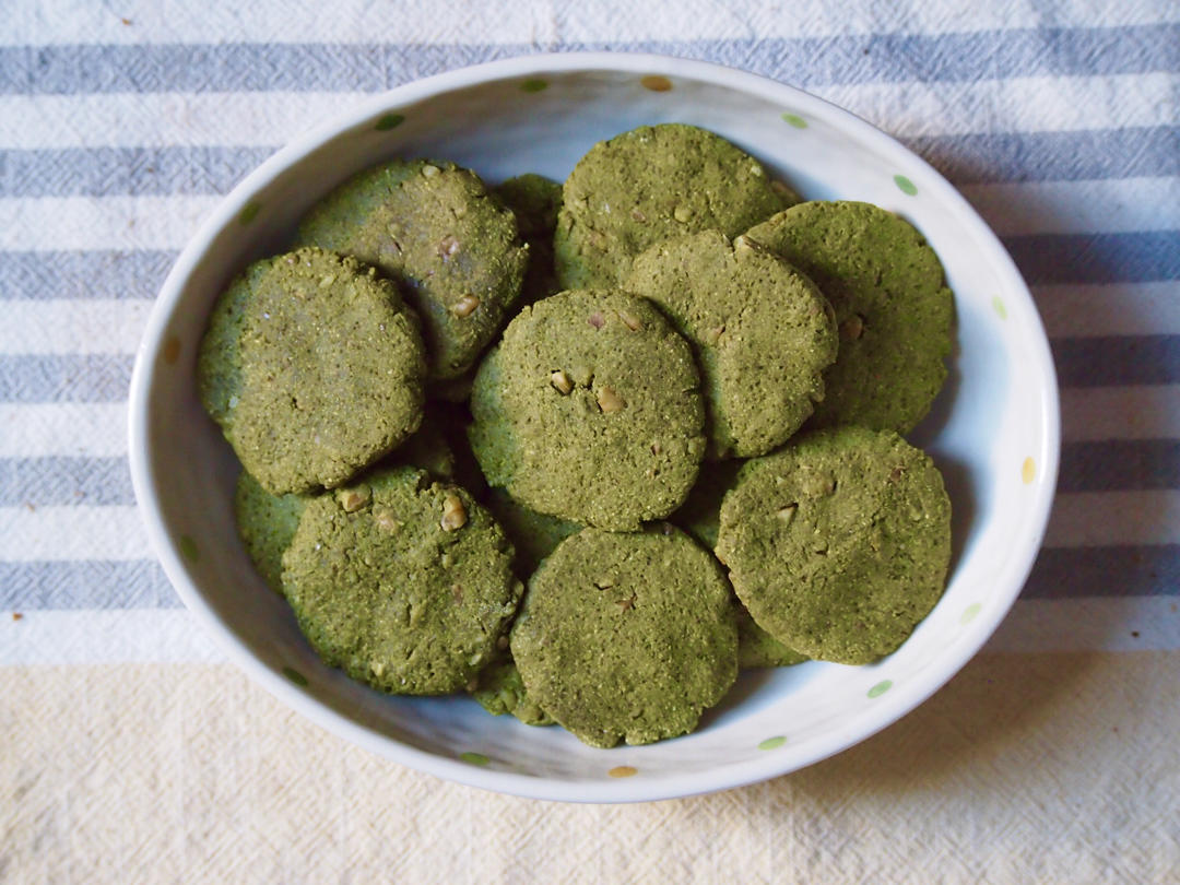 抹茶核桃全麦饼干（改自素食绫也）