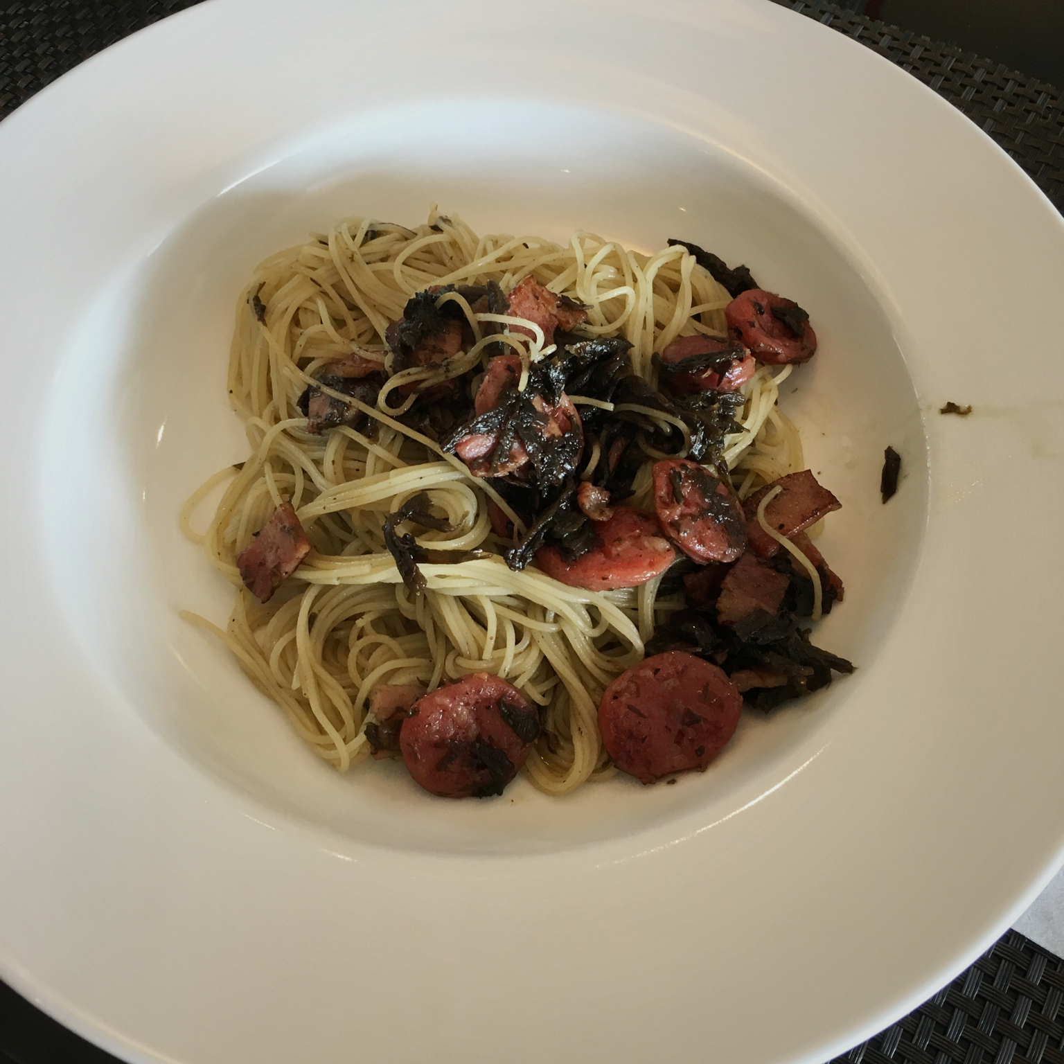 可能是最好吃系列--橄榄菜培根意面