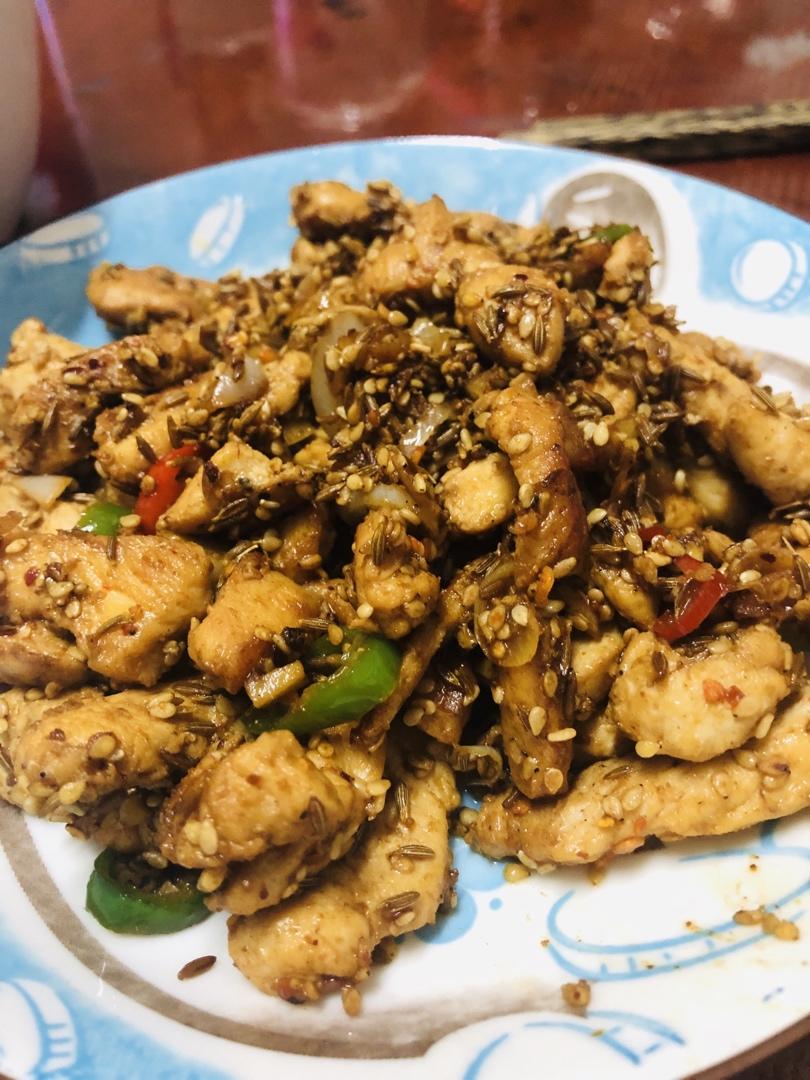 孜然鸡胸肉，低脂低卡好吃无压力。