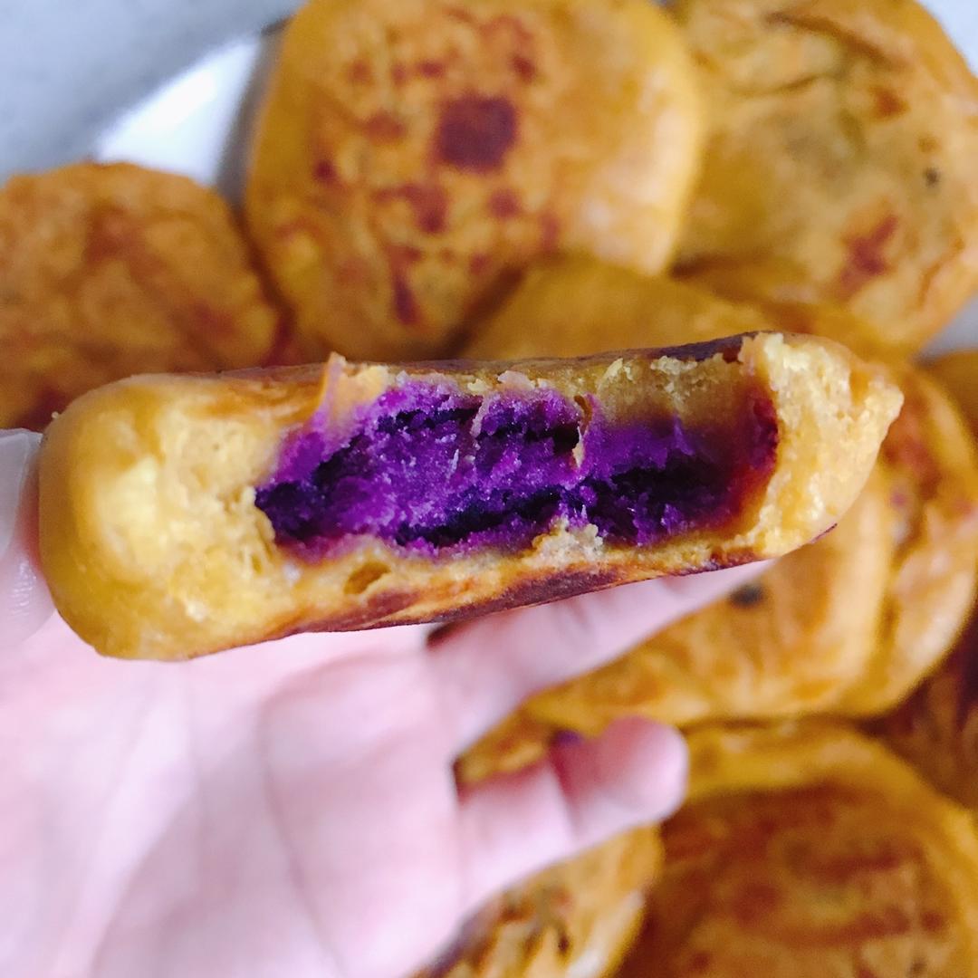 紫薯馅南瓜饼
