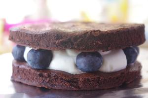 超豪华水果奶油蓝莓芝士巧克力蛋糕的做法 步骤3