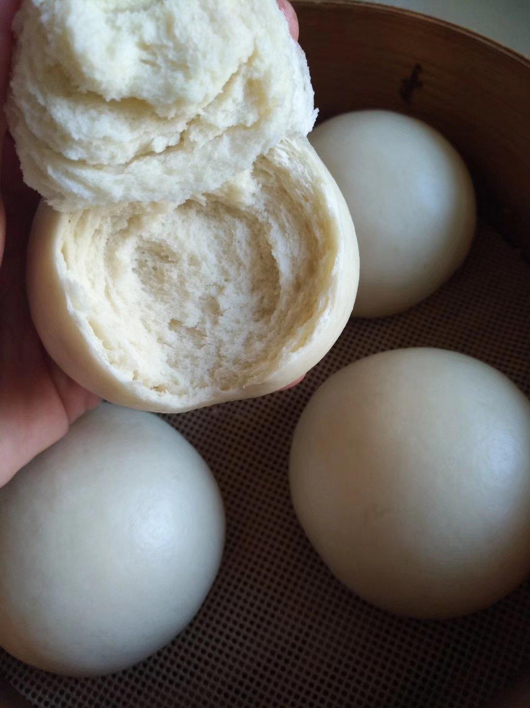 老面戗面白馒头