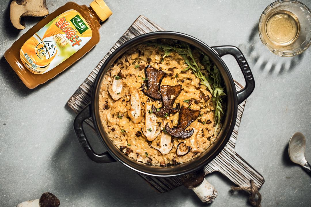 鸡汁鲜菌意大利烩饭——太太乐鲜鸡汁快手菜的做法