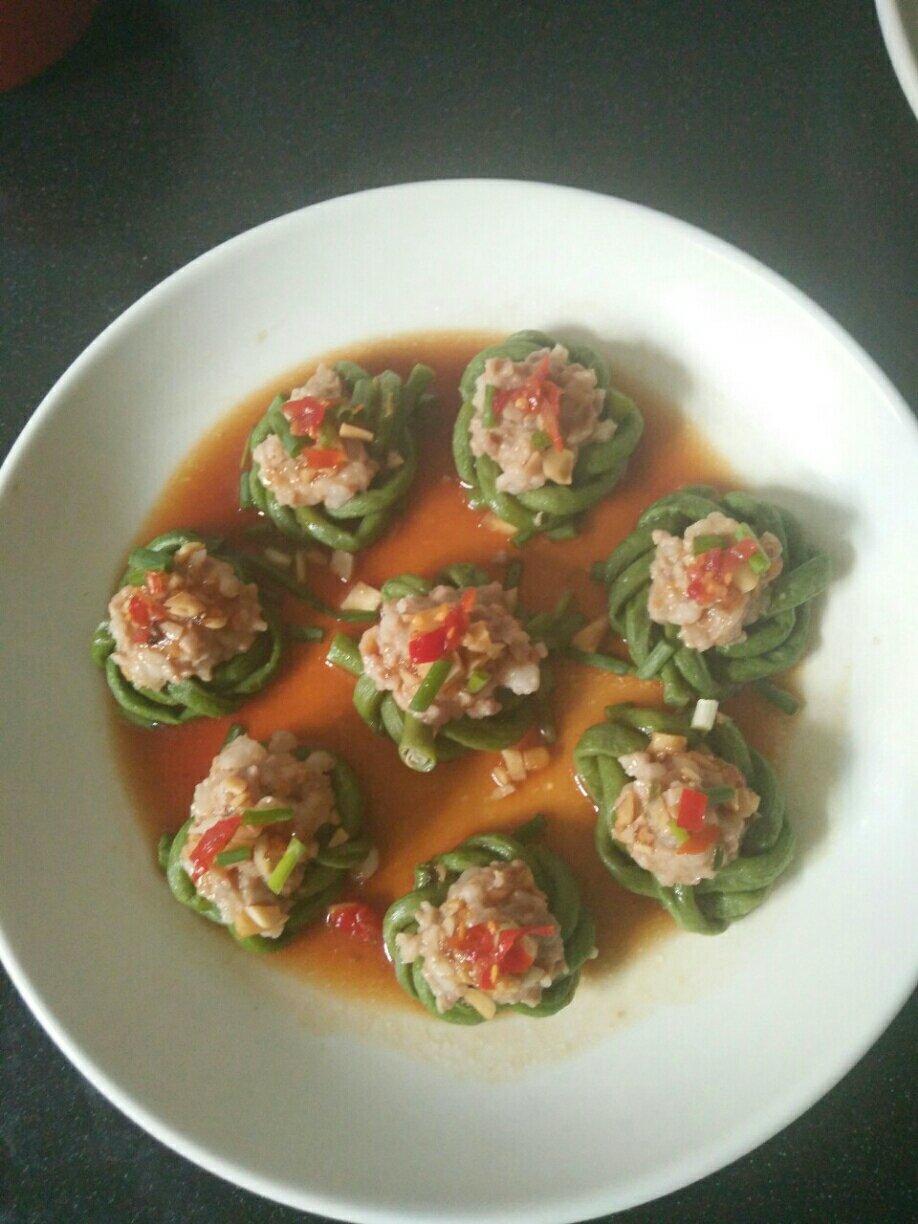 蒸出来的豆角酿肉