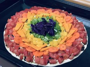 彩虹🌈薄底披萨·奶素的做法 步骤8