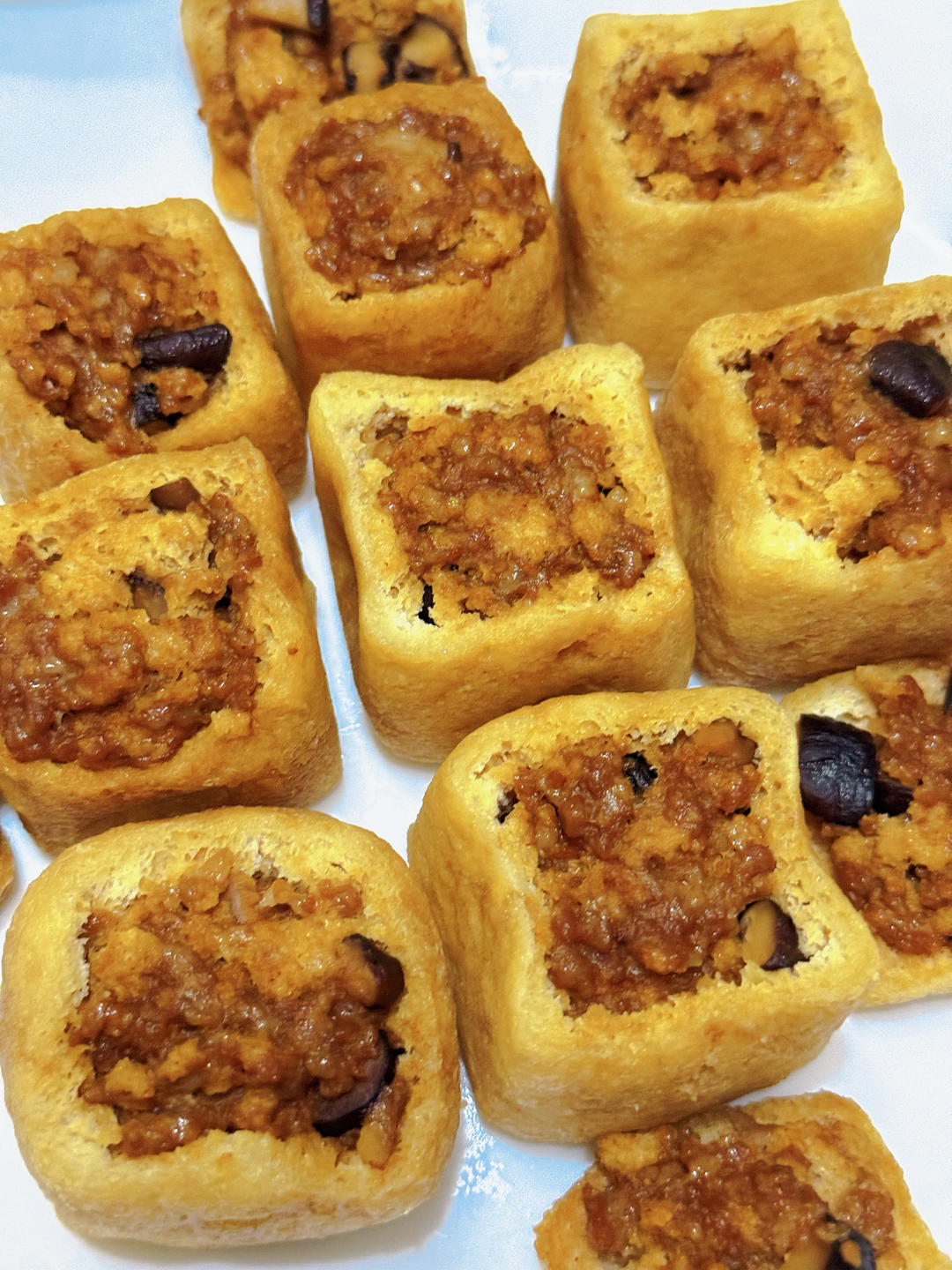 一端上桌就被秒光的时蔬肉沫酿油豆腐