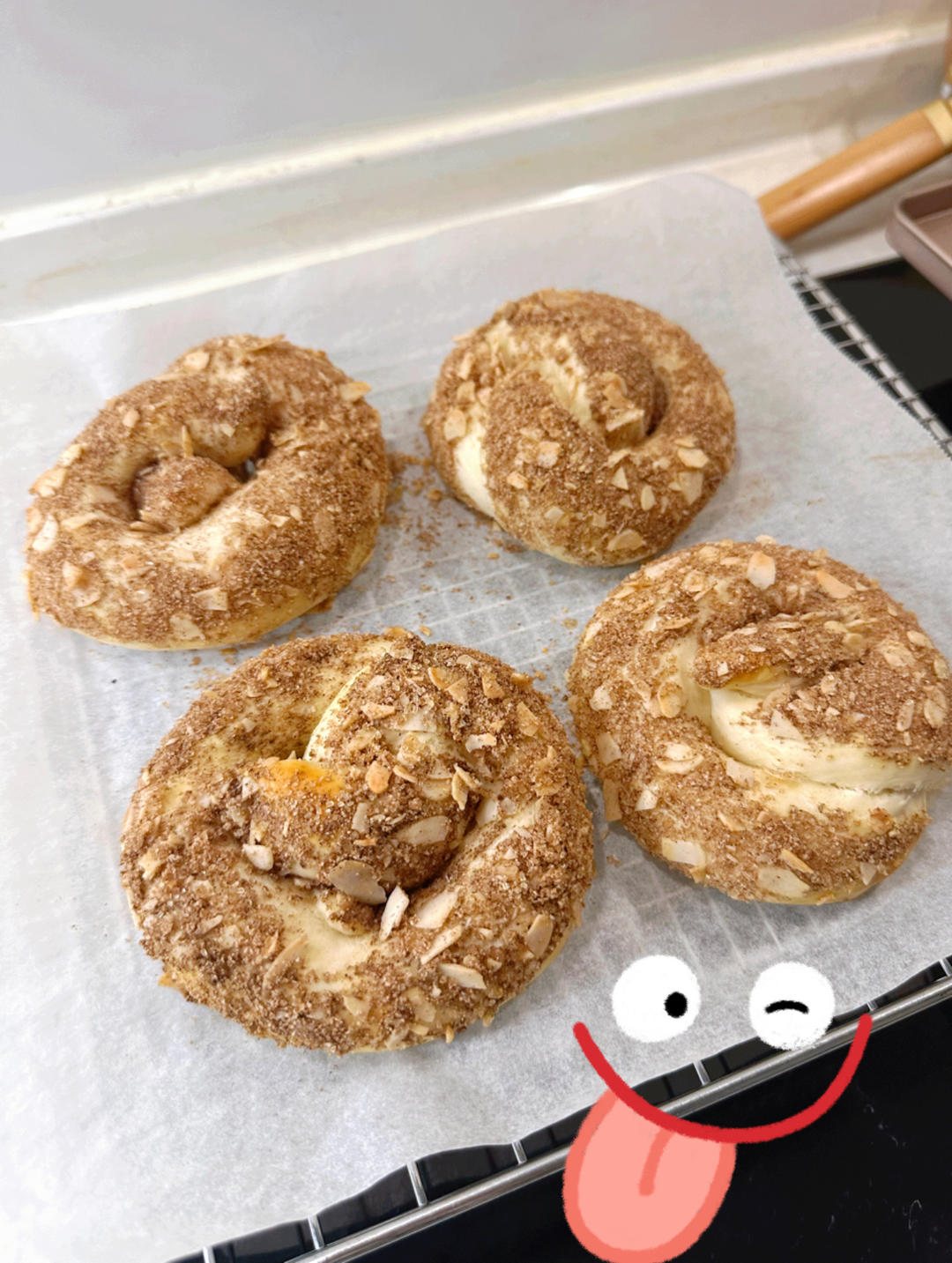 天然酵母美式杏仁扭结面包（American soft almond pretzel）