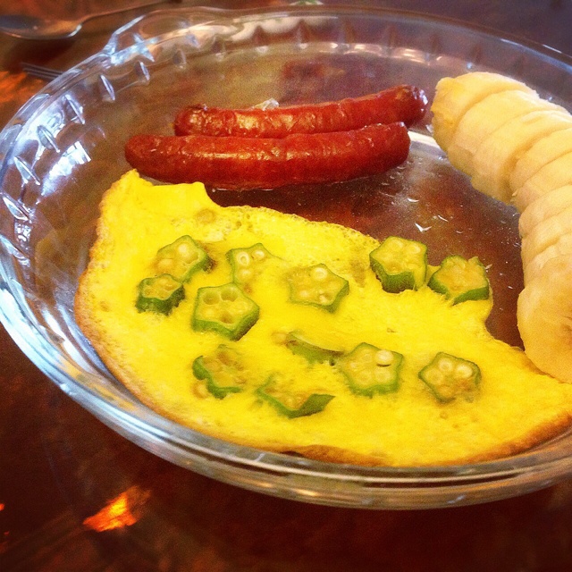 秋葵鸡蛋饼