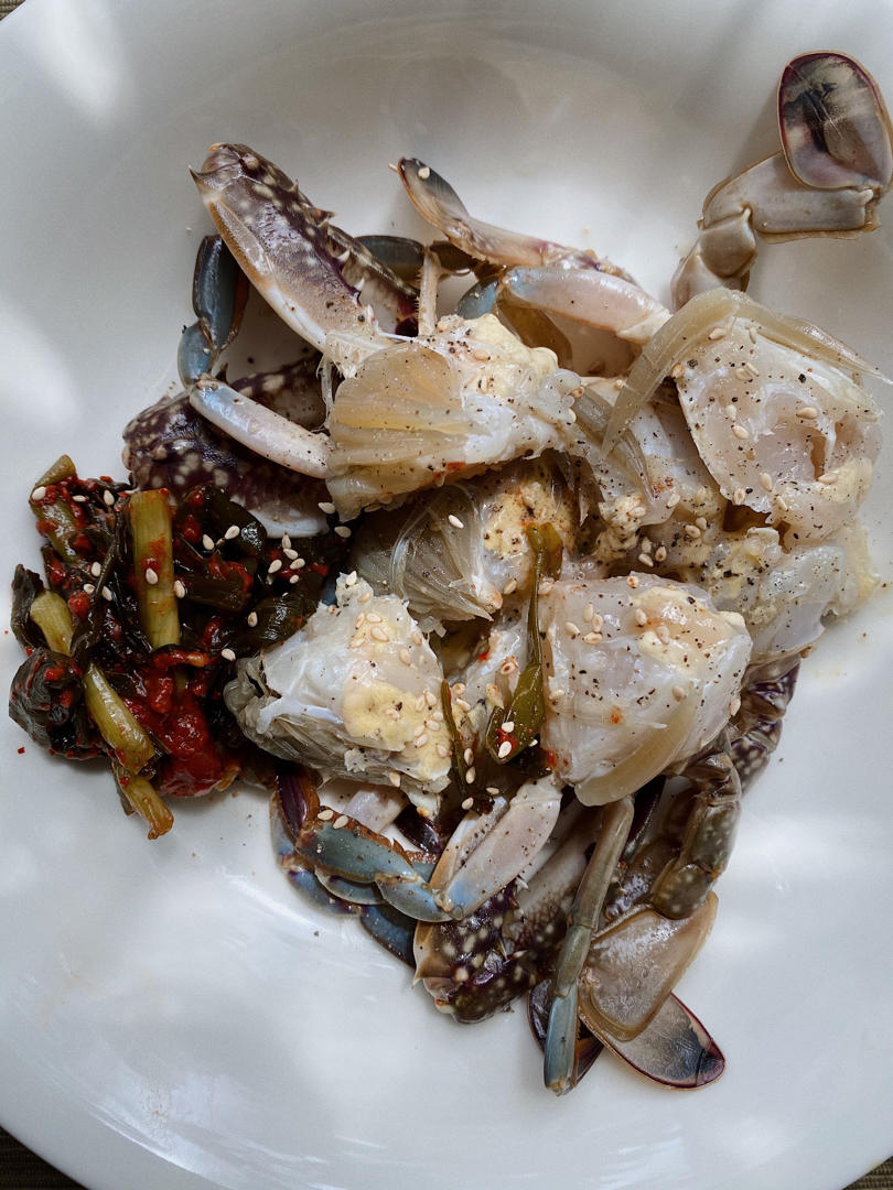 鲜甜的韩式生腌酱蟹 Gejang