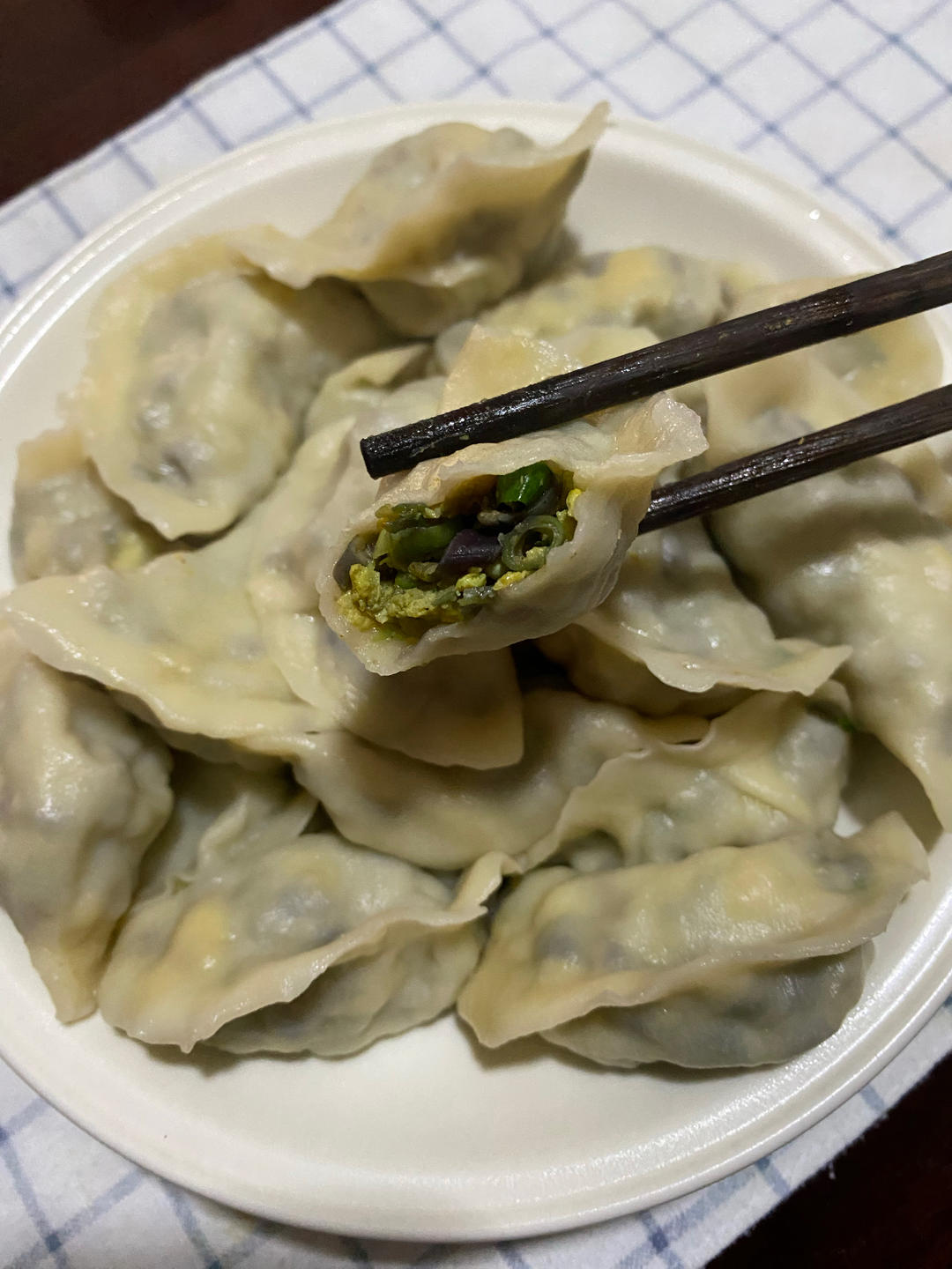 豇豆鸡蛋饺子
