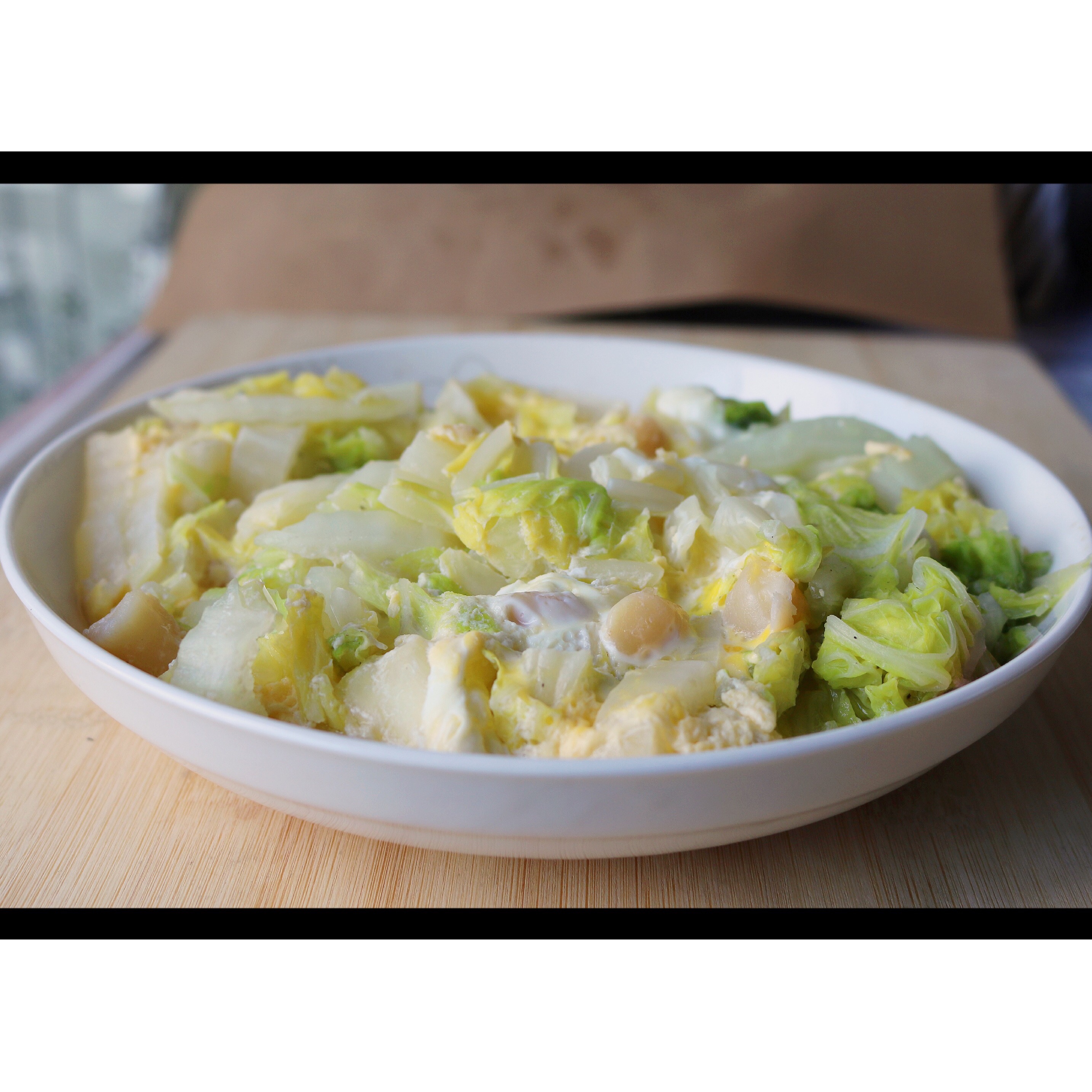 素赛螃蟹----干贝白菜滑蛋