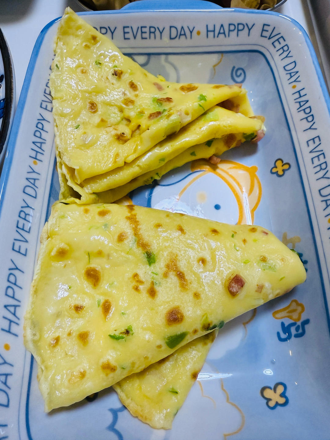 简单快手鸡蛋饼 柔软翻面不破