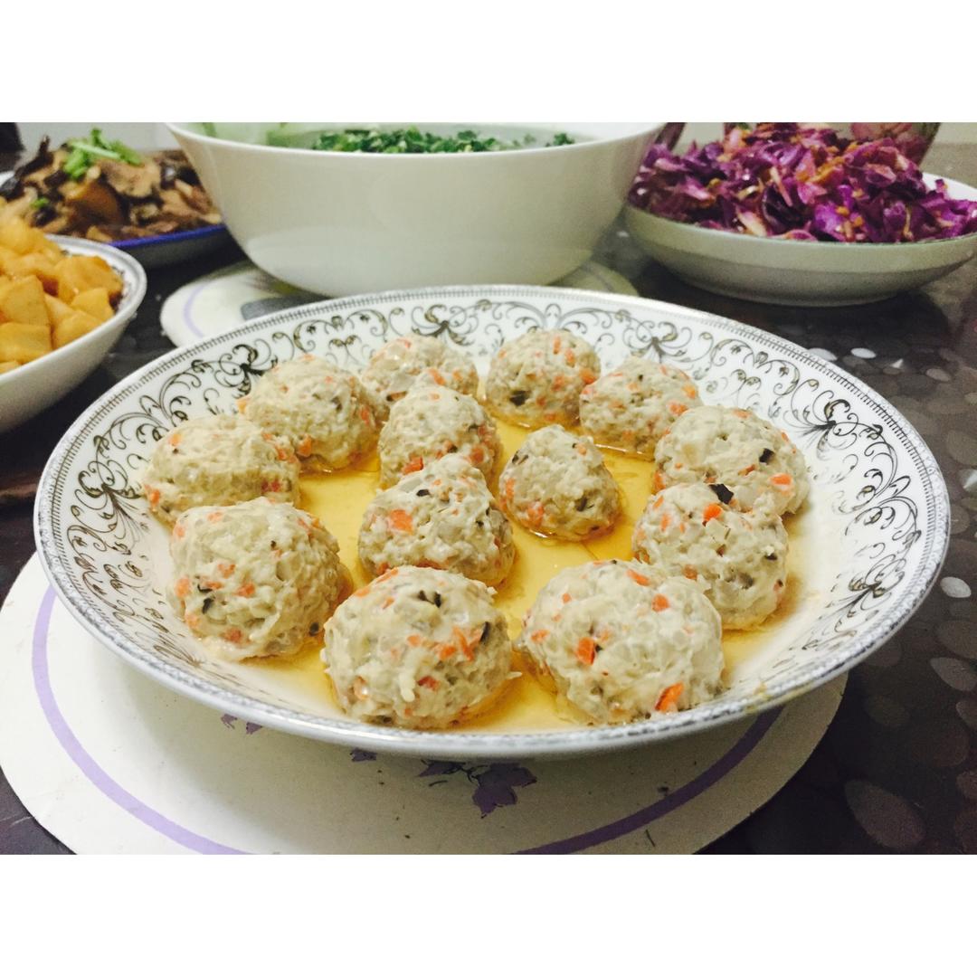 手机用户06268s1k做的清蒸鸡胸肉丸子减脂版