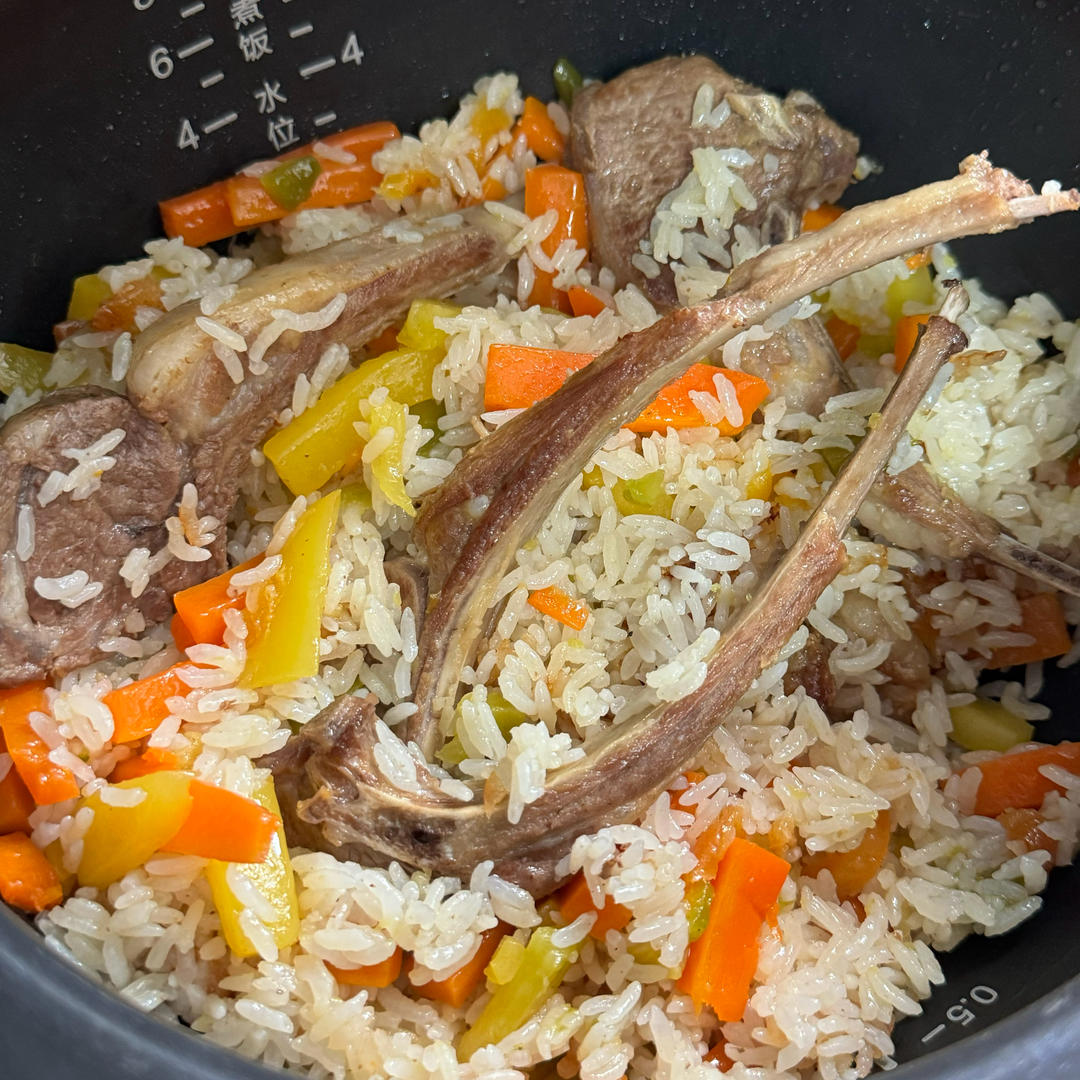 新疆羊排抓饭（出锅后米粒分明的秘密）