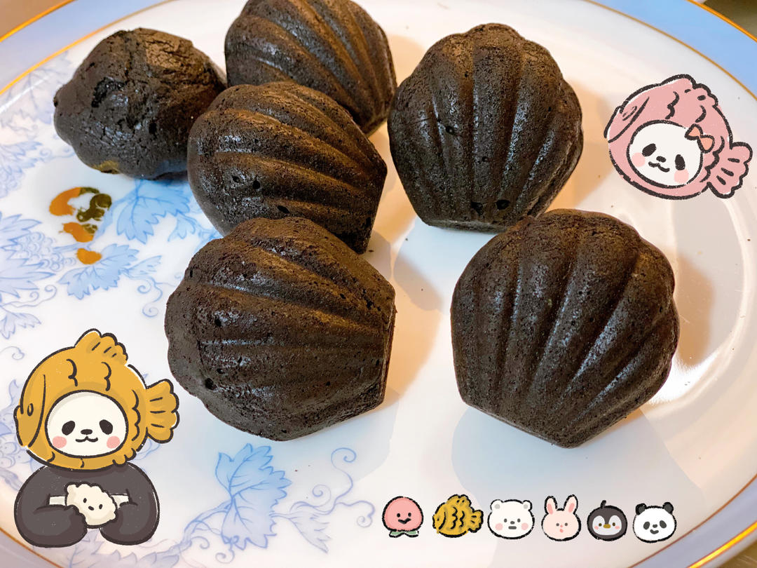 黑贝壳（威士忌黑巧克力玛德琳）