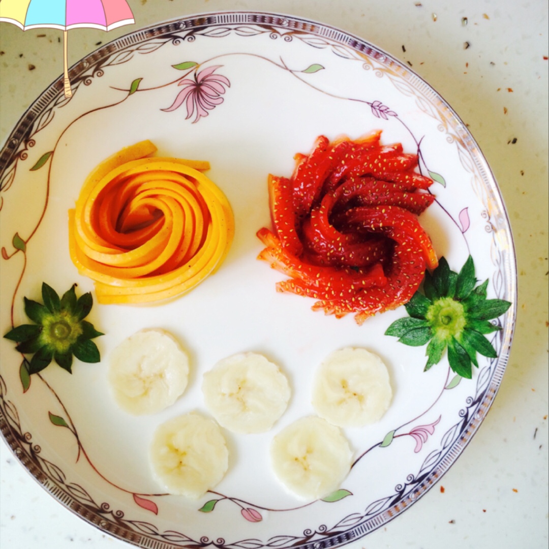 果蔬玫瑰花拼盘