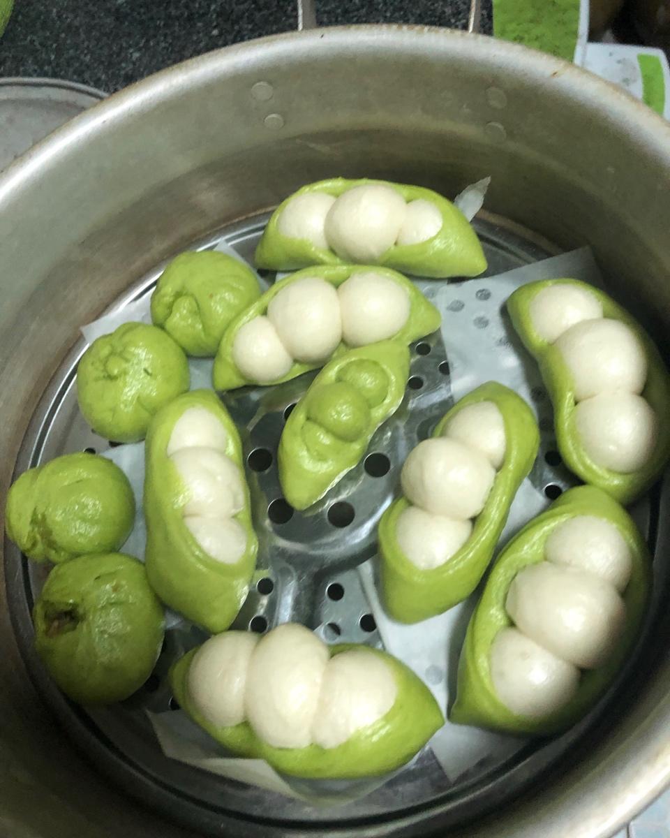 【宝宝面食】豌豆荚馒头