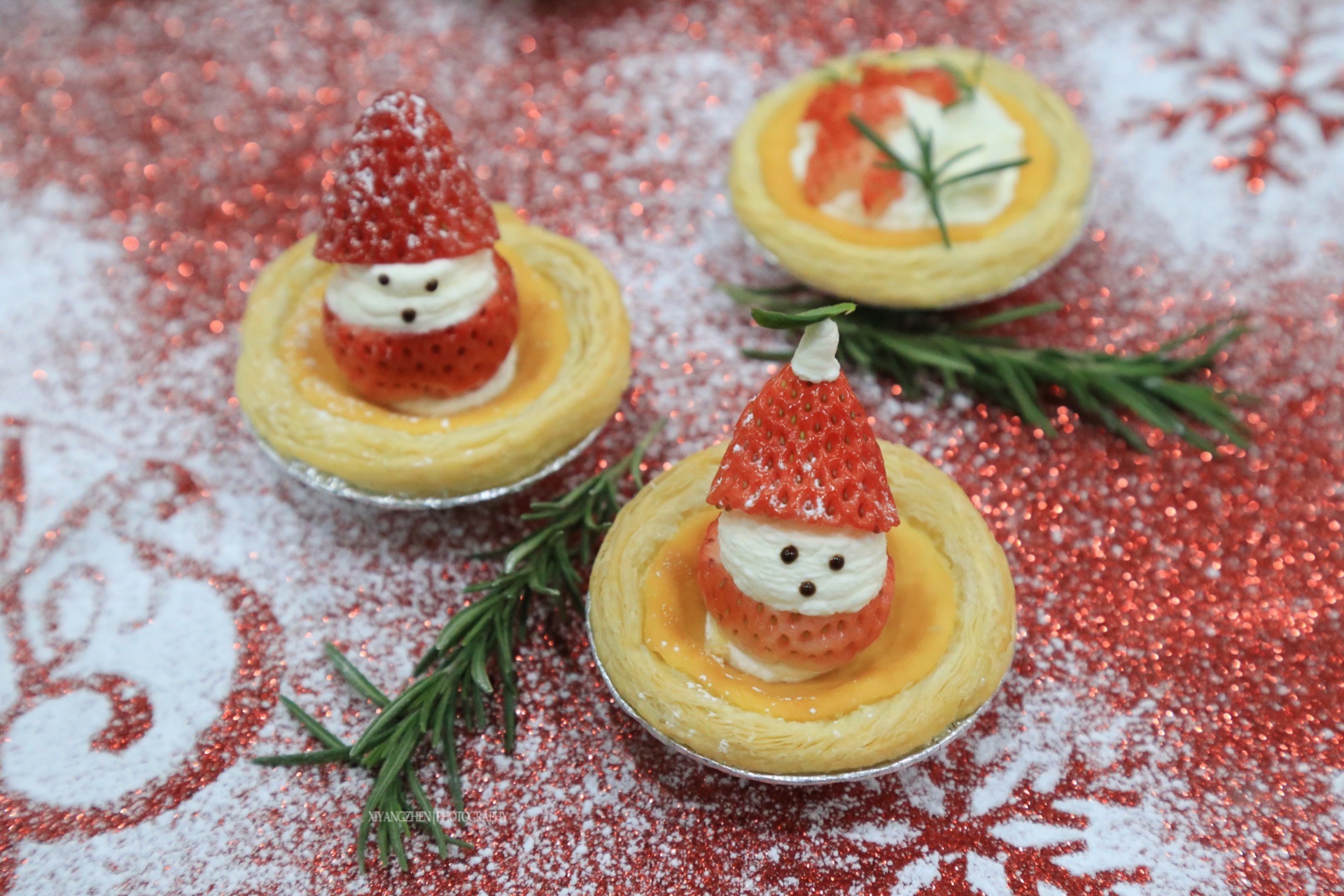 圣诞🤶草莓芝士挞的做法 步骤13