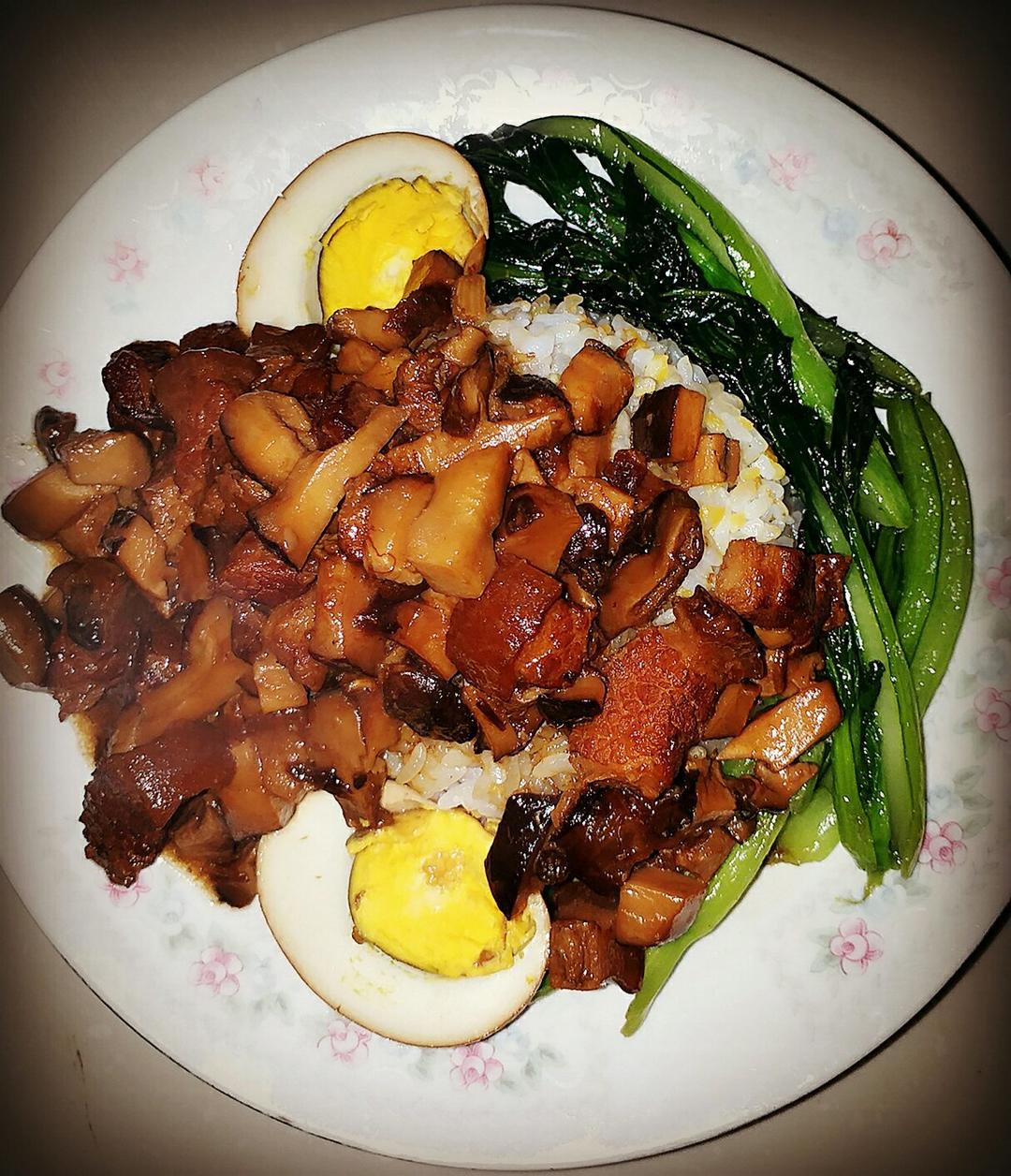 洋葱酥卤肉饭