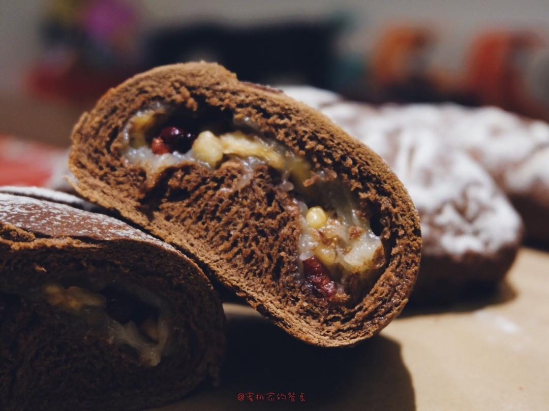 麻薯核桃夹心软欧包