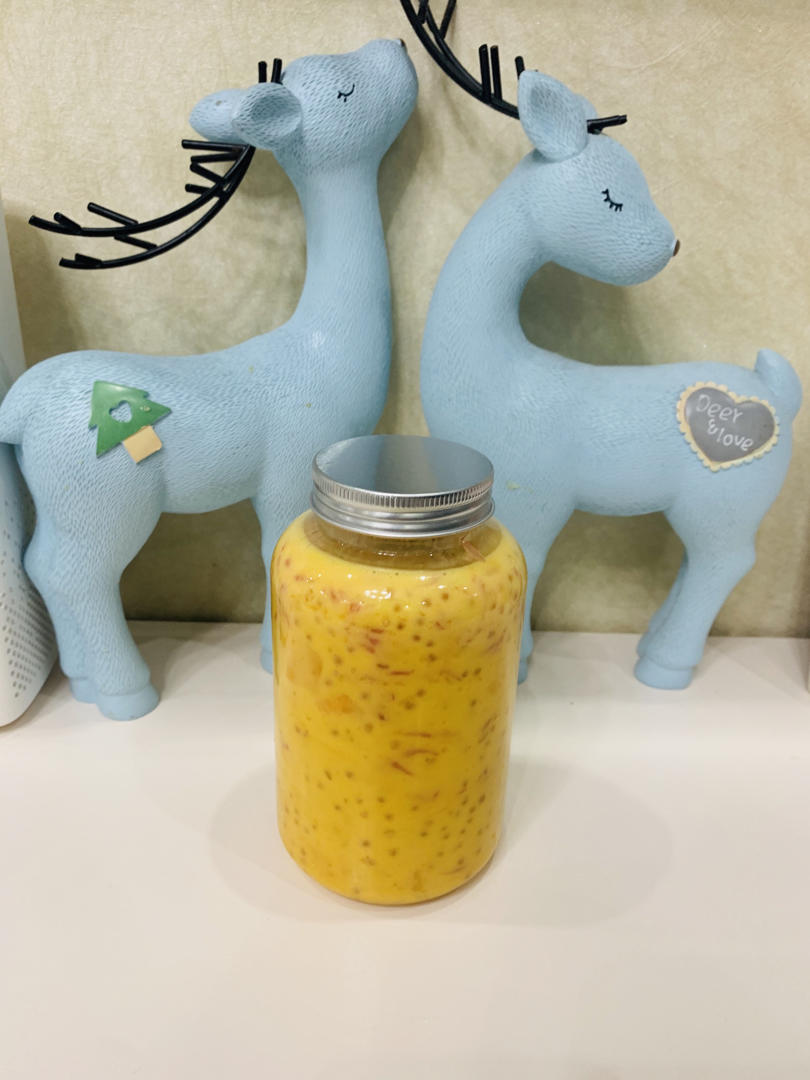 港式甜品——杨枝甘露(芒果西米露)附芒果花切法