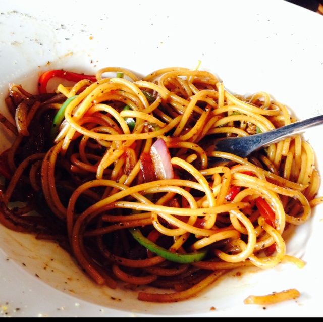 黑椒牛肉炒意大利面