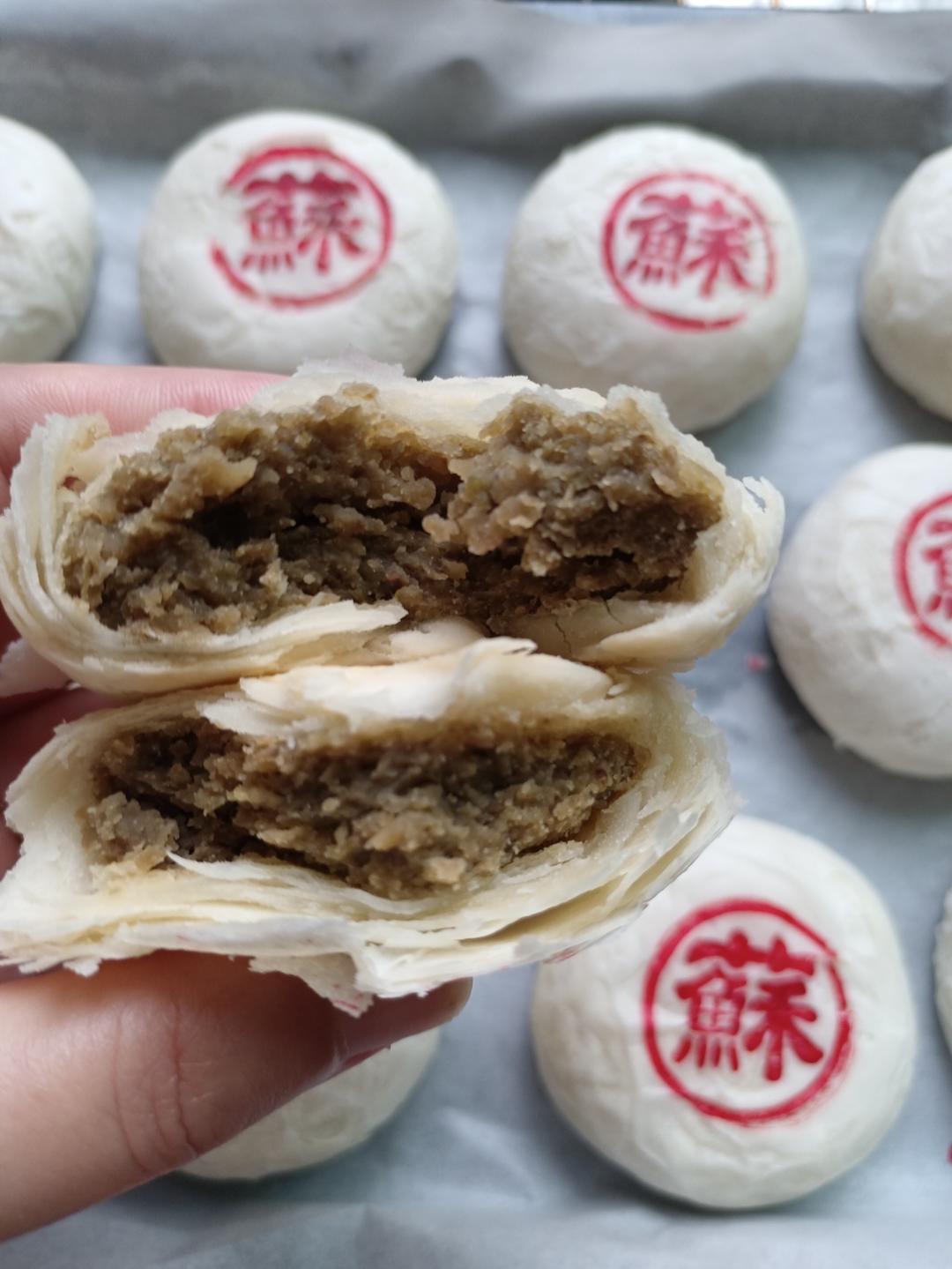 酥皮绿豆饼   酥得掉渣渣