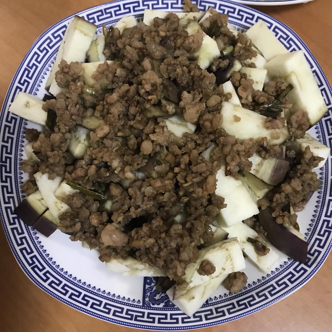 肉沫「蒸」茄子的做法