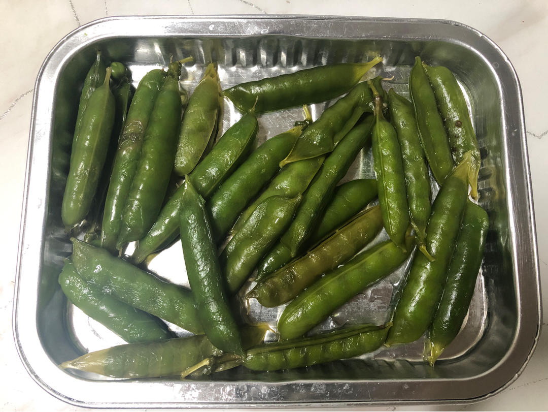 一口春天：水煮豌豆荚