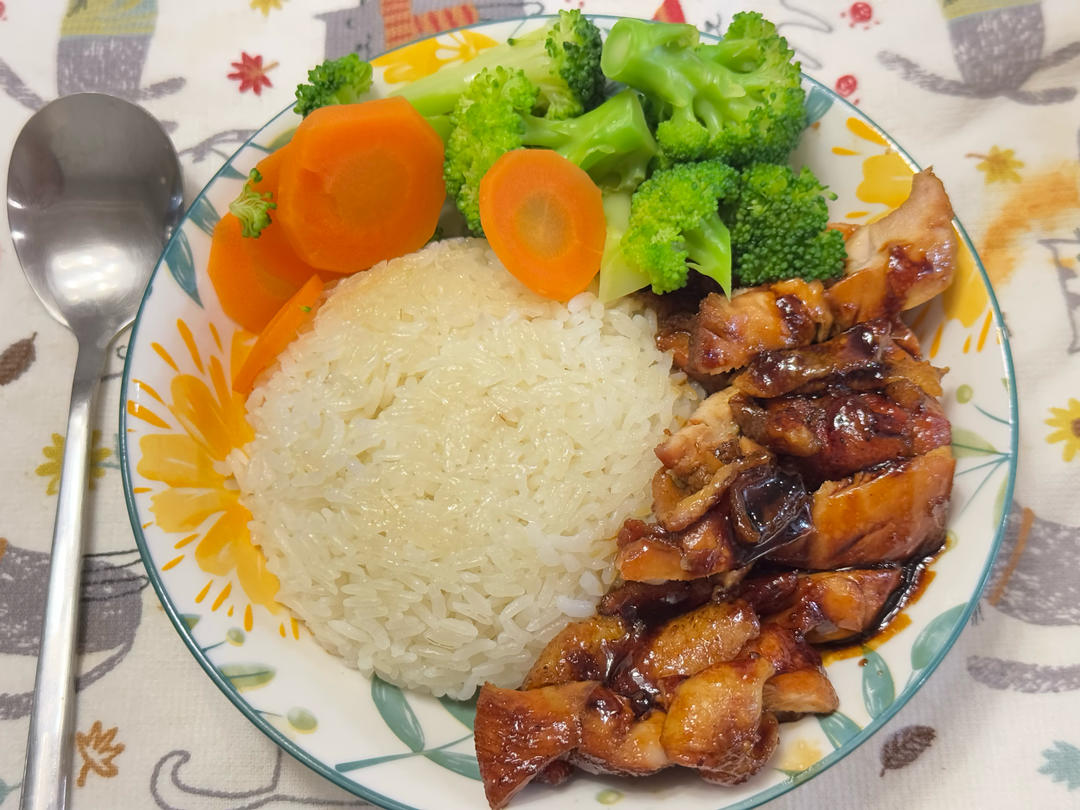 自制照烧鸡腿饭，好吃到舔碗！