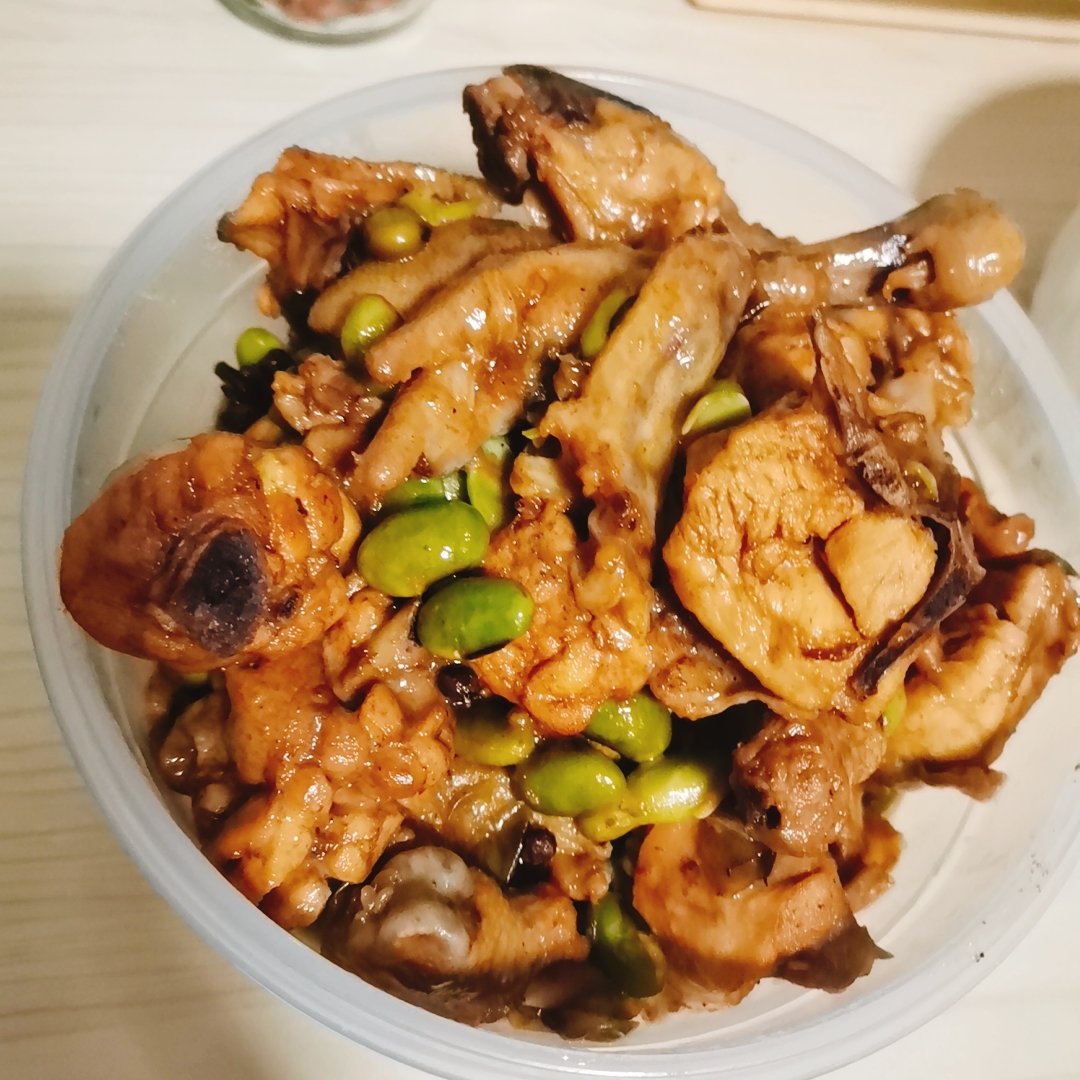 毛豆烧鸡